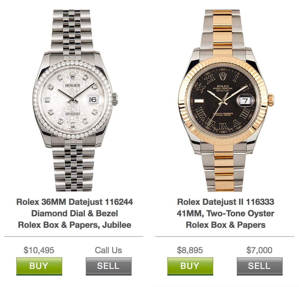 rolex watch prices